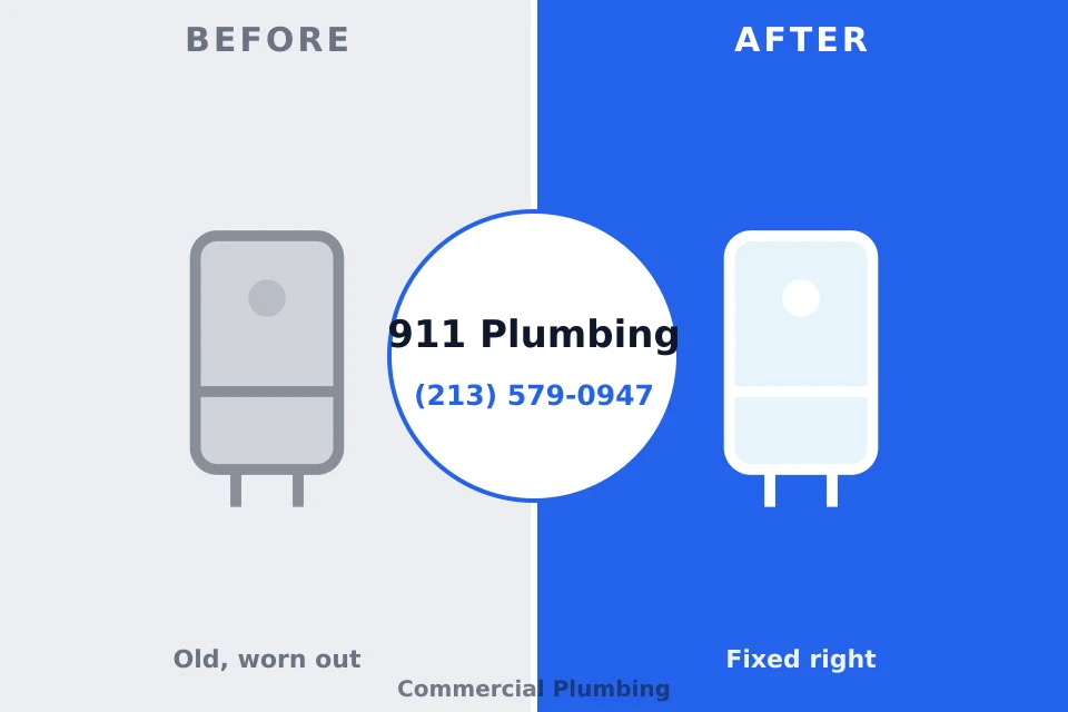 Before and after: plumbing repair Deerwood, TX